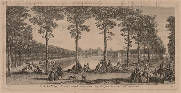 The Pool at Fontainebleau. Jacques Rigaud (French, 1681-1754). Engraving