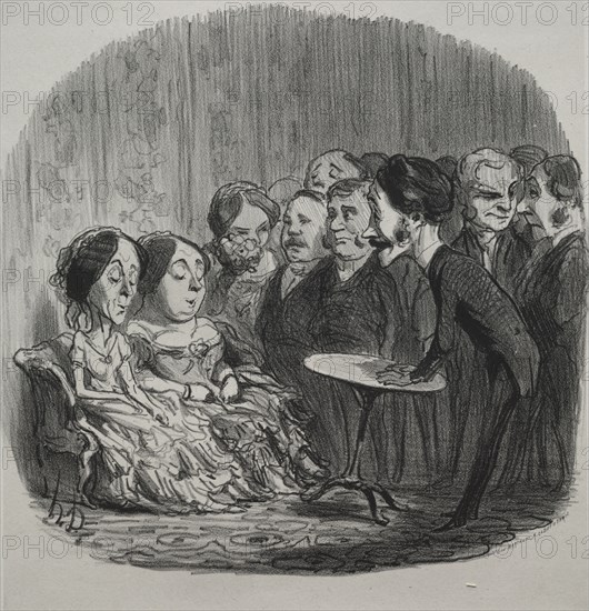 Rapping Spirits, 1851. Honoré Daumier (French, 1808-1879). Lithograph; sheet: 35.8 x 27.4 cm (14 1/8 x 10 13/16 in.); image: 21.3 x 22.1 cm (8 3/8 x 8 11/16 in.)