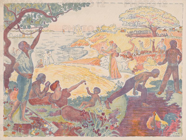 Harmonious Times, 1895-1896. Paul Signac (French, 1863-1935). Color lithograph; sheet: 50 x 37.6 cm (19 11/16 x 14 13/16 in.)