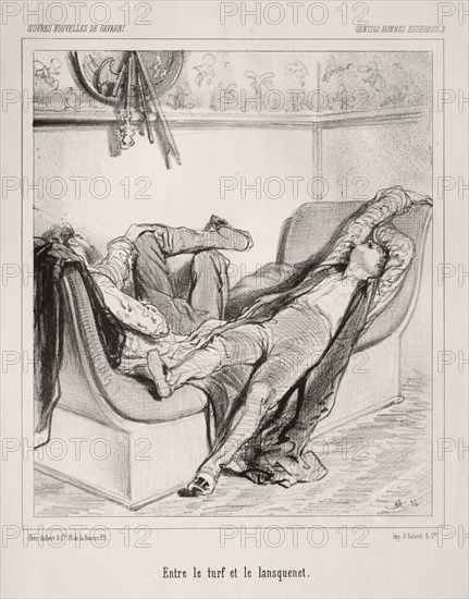 Gentils Hommes Bourgeois. Paul Gavarni (French, 1804-1866). Lithograph