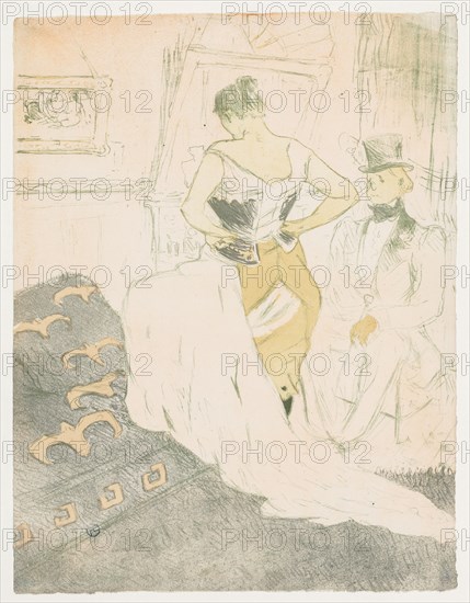 Elles: Elles: Woman In a Corset, 1896. Henri de Toulouse-Lautrec (French, 1864-1901). Color lithograph
