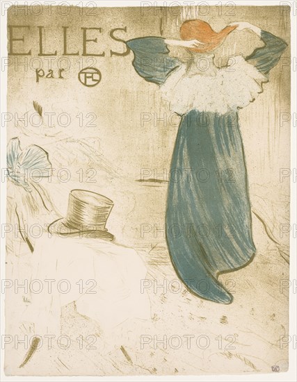 Elles: Frontispiece, 1896. Henri de Toulouse-Lautrec (French, 1864-1901). Color lithograph; sheet: 52.4 x 40.3 cm (20 5/8 x 15 7/8 in.)