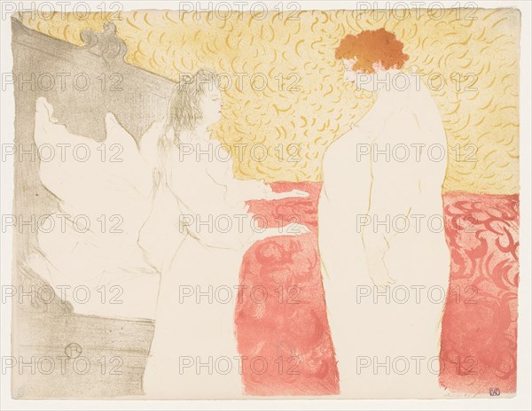 Elles: Woman in Bed, 1896. Henri de Toulouse-Lautrec (French, 1864-1901). Color lithograph