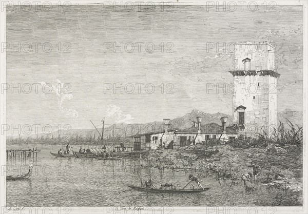 Views: The Tower of Malghera, 1735-1746. Antonio Canaletto (Italian, 1697-1768). Etching; sheet: 39.3 x 54.2 cm (15 1/2 x 21 5/16 in.); platemark: 29.9 x 43.5 cm (11 3/4 x 17 1/8 in.)