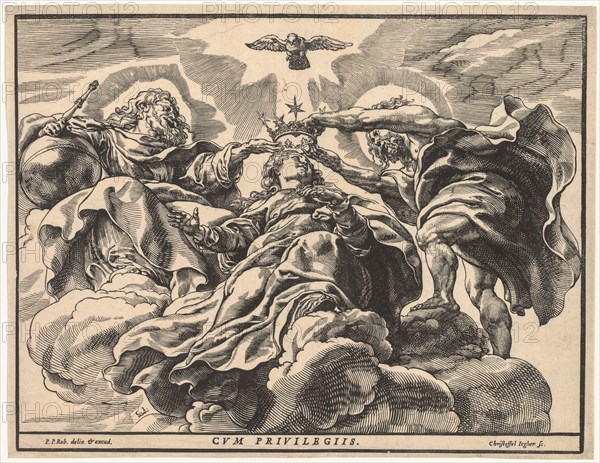 Coronation of the Virgin, 1632-36. Christoffel Jegher (Flemish, 1596-1652/53). Woodcut