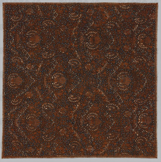 Head Cloth, late 1800s. Indonesia, Central Java, late 19th century. Batik; cotton; overall: 104.1 x 104.1 cm (41 x 41 in.)