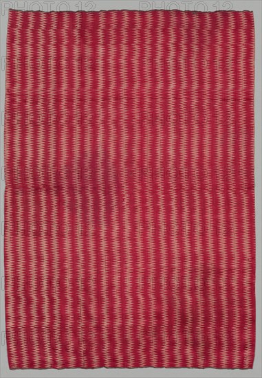 Fragment of Striped Panel, 1800s - early 1900s. India, Surat, 19th - early 20th century. Tabby weave, warp ikat; silk; overall: 69.9 x 50.2 cm (27 1/2 x 19 3/4 in.)