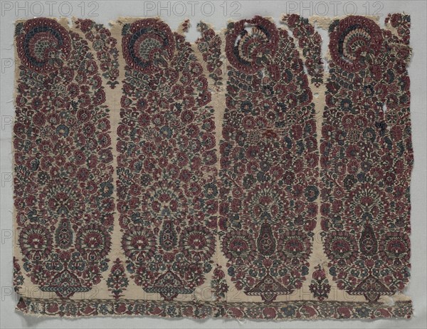 Border of a Shawl, c. 1825-1830. India, Kashmir, 19th century. Tapestry twill; wool; overall: 36.8 x 48.6 cm (14 1/2 x 19 1/8 in.).