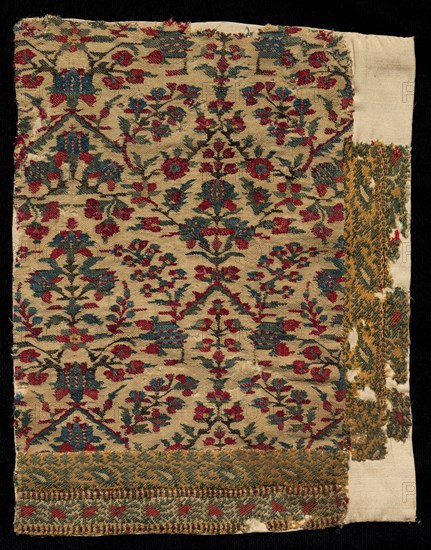 Border Fragment of a Shawl, late 1700s - early 1800s. India, Kashmir, late 18th - early 19th century. Tapestry twill; wool; overall: 23.5 x 17.8 cm (9 1/4 x 7 in.).