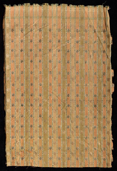 Brocade, 1800s. India, Warangal, 19th century. Brocade; cotton and silk; overall: 37.5 x 24.8 cm (14 3/4 x 9 3/4 in.)