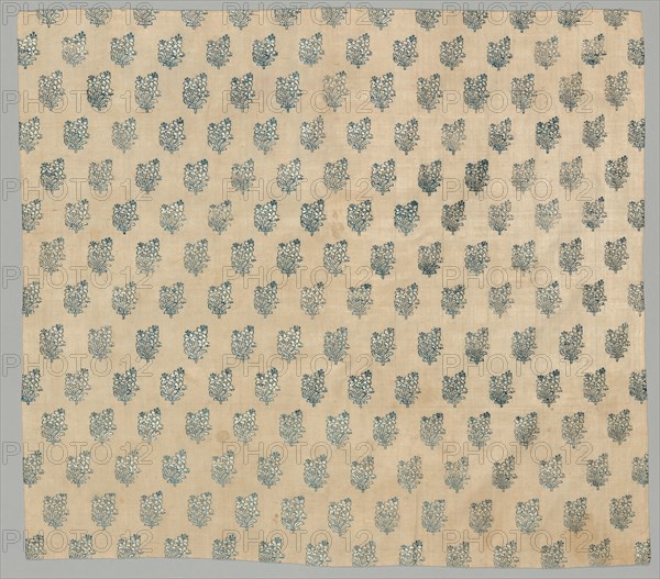 Brocade, 1700s - 1800s. India, Surat, 18th-19th century. Brocade, "himru"; cotton and silk; overall: 50.8 x 57.2 cm (20 x 22 1/2 in.)