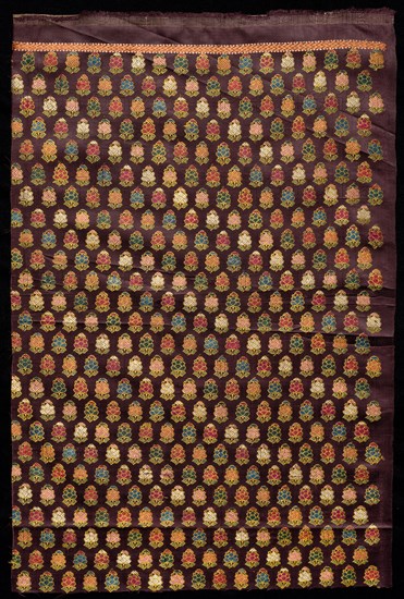 Fragment, 1800s. India, 19th century. Brocade, "himru"; overall: 57.8 x 39.1 cm (22 3/4 x 15 3/8 in.).
