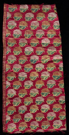 India, Surat, 1800s. India, Surat, 19th century. Brocade; silk, gold and silver threads; overall: 29.2 x 14.6 cm (11 1/2 x 5 3/4 in.)