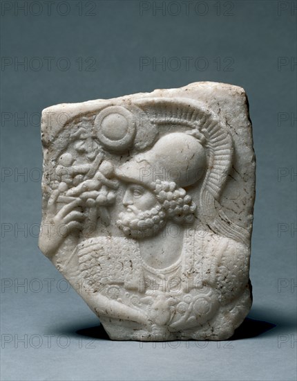 Relief of Mars Ultor, 26 BC - 14. Italy, Roman, Augustan period. Marble; overall: 20.1 cm (7 15/16 in.).
