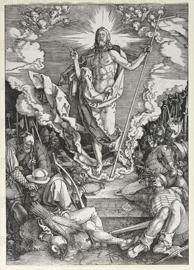 The Great Passion: The Resurrection, 1510. Albrecht Dürer (German, 1471-1528). Woodcut; sheet: 39.2 x 27.6 cm (15 7/16 x 10 7/8 in.)