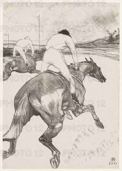 The Jockey, 1899. Henri de Toulouse-Lautrec (French, 1864-1901). Lithograph