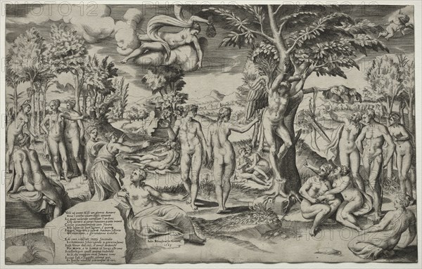 Love in the Elysian Fields, 1563. Giulio Bonasone (Italian, c. 1510-aft 1576). Engraving