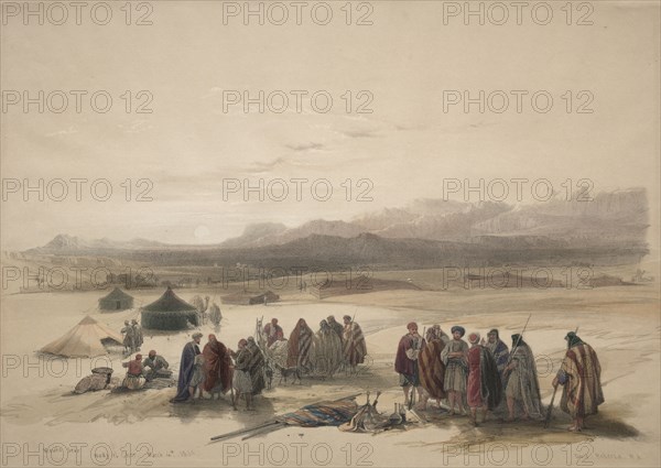 Mount Seir Wady el Chor, 1839. David Roberts (British, 1796-1864). Color lithograph