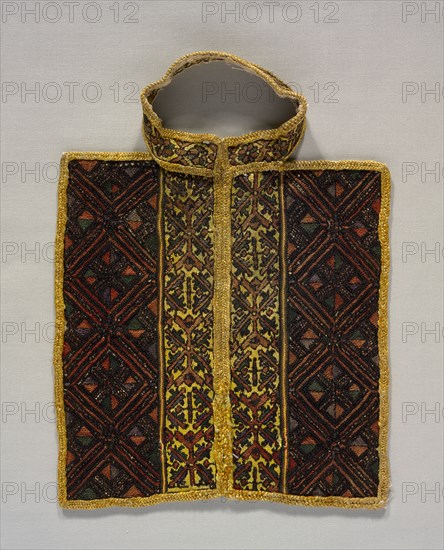 Blouse Front with Collar, 19th century. Dalmatia, 19th century. Cottonembroidery on linen; average: 24.2 x 23.5 cm (9 1/2 x 9 1/4 in.).
