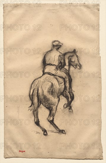 The Jockey, c. 1885-1900. Edgar Degas (French, 1834-1917). Charcoal; sheet: 48.5 x 31.2 cm (19 1/8 x 12 5/16 in.).