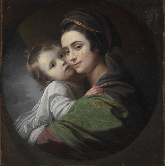 Elizabeth Shewell West and Her Son, Raphael, c. 1770. Benjamin West (American, 1738-1820). Oil on canvas; framed: 88 x 87.5 x 9 cm (34 5/8 x 34 7/16 x 3 9/16 in.); unframed: 66.5 x 66.3 cm (26 3/16 x 26 1/8 in.).