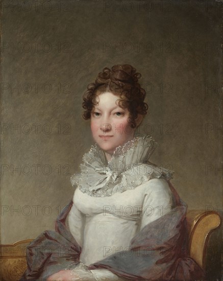 Mary Campbell Stuart, c. 1815. Gilbert Stuart (American, 1755-1828). Oil on wood; framed: 102.2 x 85.1 x 10.2 cm (40 1/4 x 33 1/2 x 4 in.); unframed: 83 x 65.7 cm (32 11/16 x 25 7/8 in.).