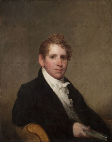 Dr. James Stuart; Mary Campbell Stuart, c. 1815. Gilbert Stuart (American, 1755-1828). Oil on wood; framed: 102.2 x 85.4 x 10.2 cm (40 1/4 x 33 5/8 x 4 in.); unframed: 83 x 65.7 cm (32 11/16 x 25 7/8 in.); part 2: 102.2 x 85.1 x 10.2 cm (40 1/4 x 33 1/2 x 4 in.); part 3: 83 x 65.7 cm (32 11/16 x 25 7/8 in.).