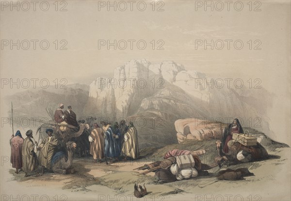 Tomb of Aaron, Summit of Mount Horeb, 1839. David Roberts (British, 1796-1864). Color lithograph