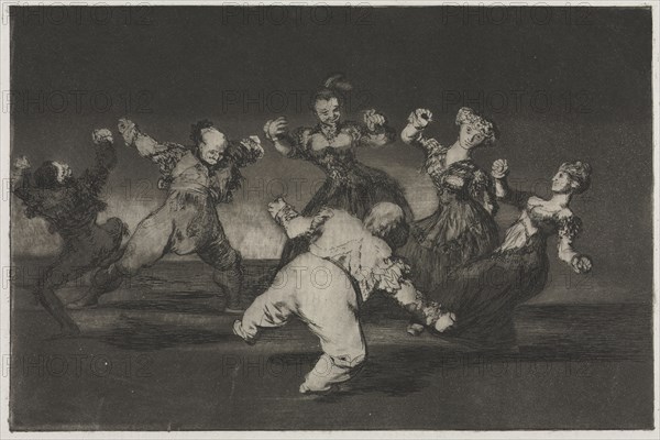 The Proverbs:  If Marion Will Dance, Then She Has to Take the Consequences, 1864. Francisco de Goya (Spanish, 1746-1828). Etching and aquatint