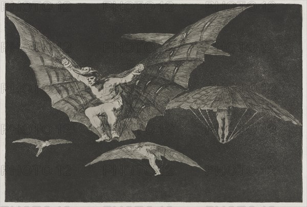 The Proverbs: A Way of Flying, 1864. Francisco de Goya (Spanish, 1746-1828). Etching and aquatint