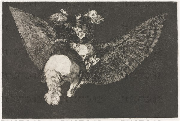 The Proverbs: Flying Folly, 1864. Francisco de Goya (Spanish, 1746-1828). Etching and aquatint