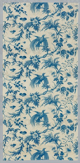 Strip of Copperplate Printed Cotton, early 1800s. France, early 19th century. Copperplate printed cotton; overall: 175.1 x 81.8 cm (68 15/16 x 32 3/16 in.)