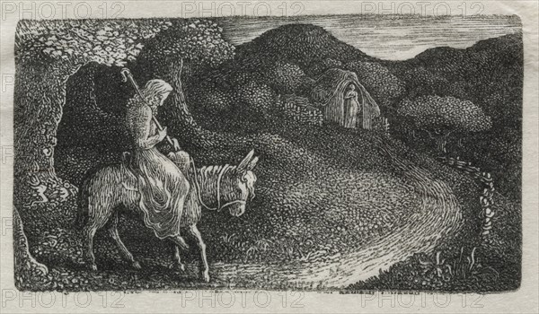 The Return Home, 1829. Edward Calvert (British, 1799-1883). Wood engraving