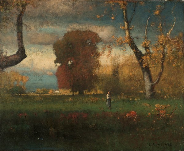 Landscape, 1888. George Inness (American, 1825-1894). Oil on canvas; framed: 79.5 x 92 x 6 cm (31 5/16 x 36 1/4 x 2 3/8 in.); unframed: 56.2 x 70 cm (22 1/8 x 27 9/16 in.).
