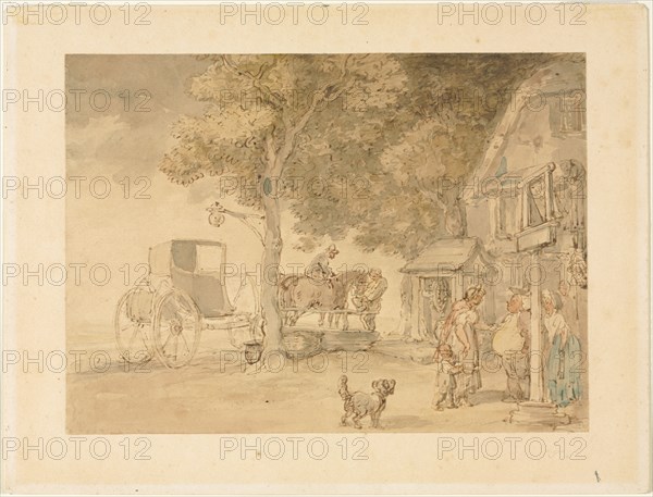 Watering Horses. Thomas Rowlandson (British, 1756-1827).