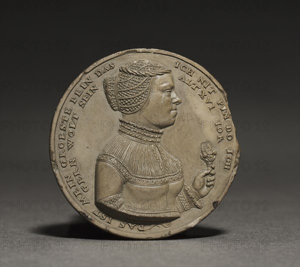 Portrait of a Woman, 1580-1600. Kilian Koch (German). Kelheim stone (fine-grained limestone); diameter: 3.6 cm (1 7/16 in.).