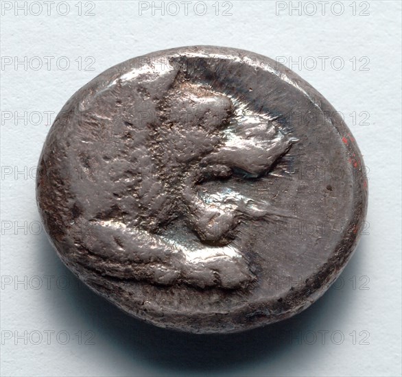 Drachm: Forepart of Lion (obverse), 500-480 BC. Greece, Onidus, early 5th century BC. Silver; overall: 1.7 cm (11/16 in.).