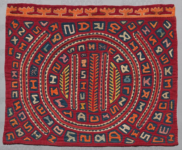 Mola, no date given. Panama, San Blas Island, Cuna Indians, 20th century (?). Tabby weave, applique, cotton; overall: 63.5 x 50.8 cm (25 x 20 in.).