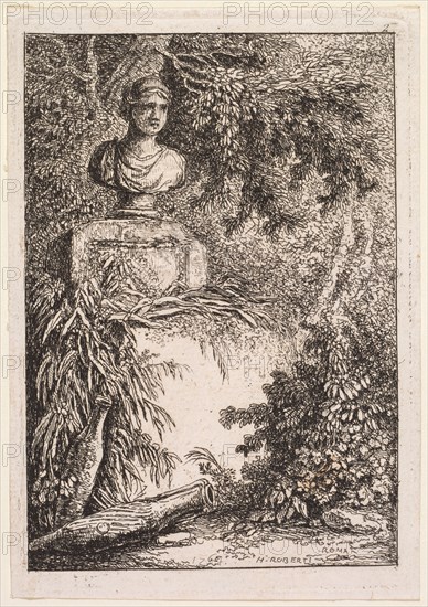 Les Soirées de Rome:  Le Buste, 1764. Hubert Robert (French, 1733-1808). Etching