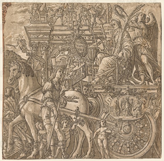 The Triumph of Julius Caesar: Caesar Triumphant, 1593-99. Andrea Andreani (Italian, about 1558–1610), after Andrea Mantegna (Italian, 1431-1506). Chiaroscuro woodcut