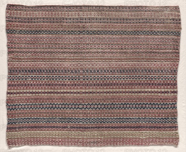 Woven Wool Textile, early 19th century. Sweden, Dalecarlia, early 19th century. Wool; average: 48.3 x 59.7 cm (19 x 23 1/2 in.)