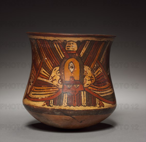 Vase, 2000 BC - 200. Peru, South Coast, Nasca. Pottery; overall: 14.5 x 14.7 cm (5 11/16 x 5 13/16 in.).
