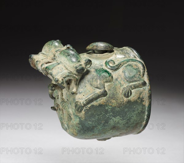 Axel Shaft Cup, c. 800-700 BC. Luristan, Iran, 800-700 BC. Bronze, cast; diameter: 8.6 cm (3 3/8 in.); overall: 7 cm (2 3/4 in.).