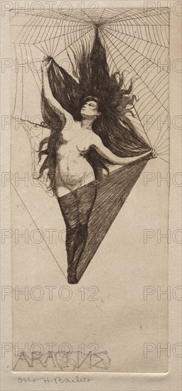 Arachne, 19th century. Otto H. Bacher (American, 1856-1909). Etching