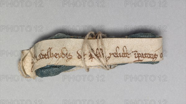 Relic of St. Adekaude, c. 1045. Germany, Lower Saxony?, Romanesque period, 11th century. Bone, plain weave blue silk
