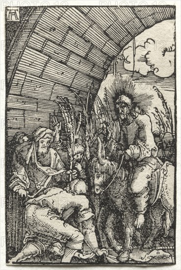 The Fall and Redemption of Man:  The Entry into Jerusalem, c. 1515. Albrecht Altdorfer (German, c. 1480-1538). Woodcut
