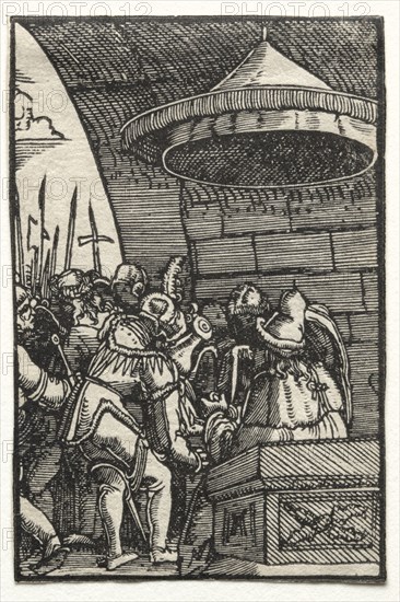 The Fall and Redemption of Man:  Pilate Washing His Hands, c. 1515. Albrecht Altdorfer (German, c. 1480-1538). Woodcut