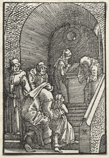 The Fall and Redemption of Man:  The Presentation of the Virgin in the Temple, 1515. Albrecht Altdorfer (German, c. 1480-1538). Woodcut