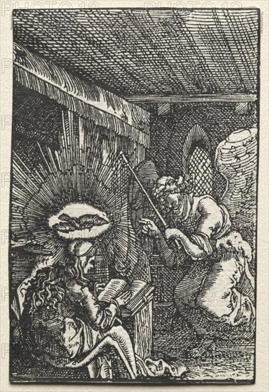 The Fall and Redemption of Man:  The Annunciation, c. 1515. Albrecht Altdorfer (German, c. 1480-1538). Woodcut