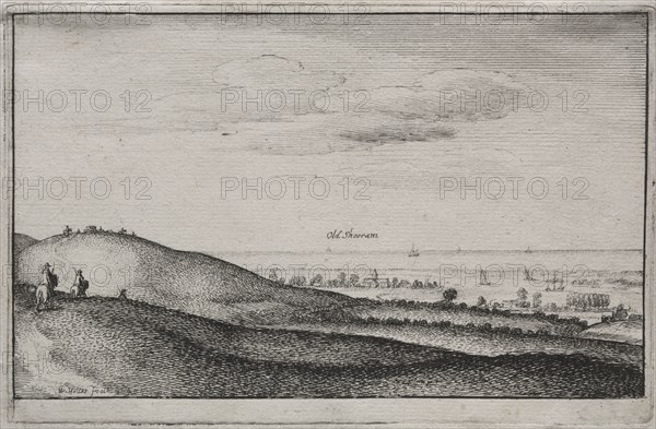 English Views: Old Shoreham, 1645. Wenceslaus Hollar (Bohemian, 1607-1677). Etching